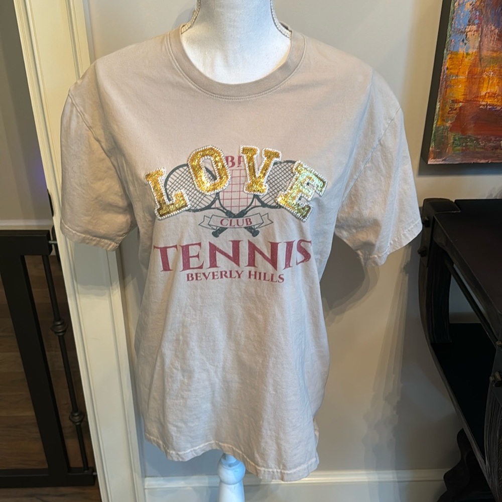 Meghan Fabulous I LOVE TENNIS VINTAGE T-SHIRT Size Small.
